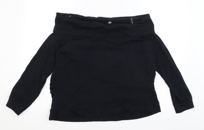 Back view of ASOS women’s blue basic t-shirt, size UK 14