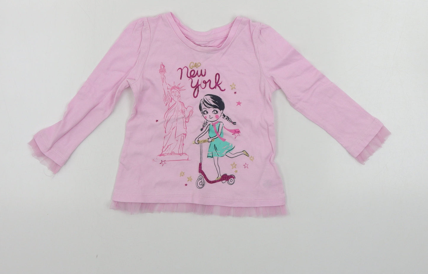 Gap  Girls Pink   Basic T-Shirt Size 18-24 Months
