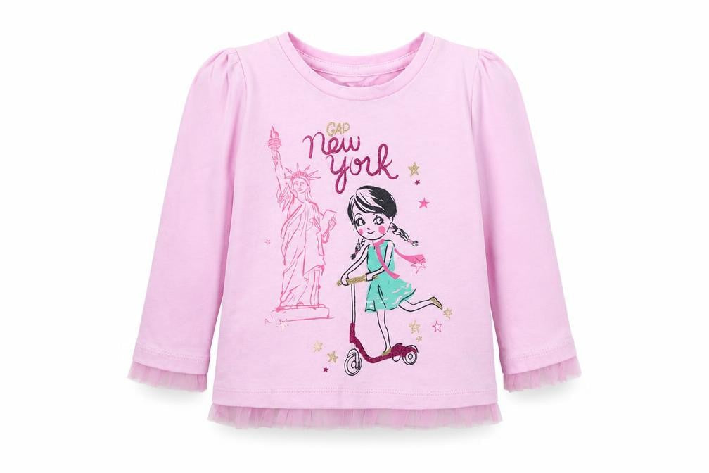 Gap  Girls Pink   Basic T-Shirt Size 18-24 Months
