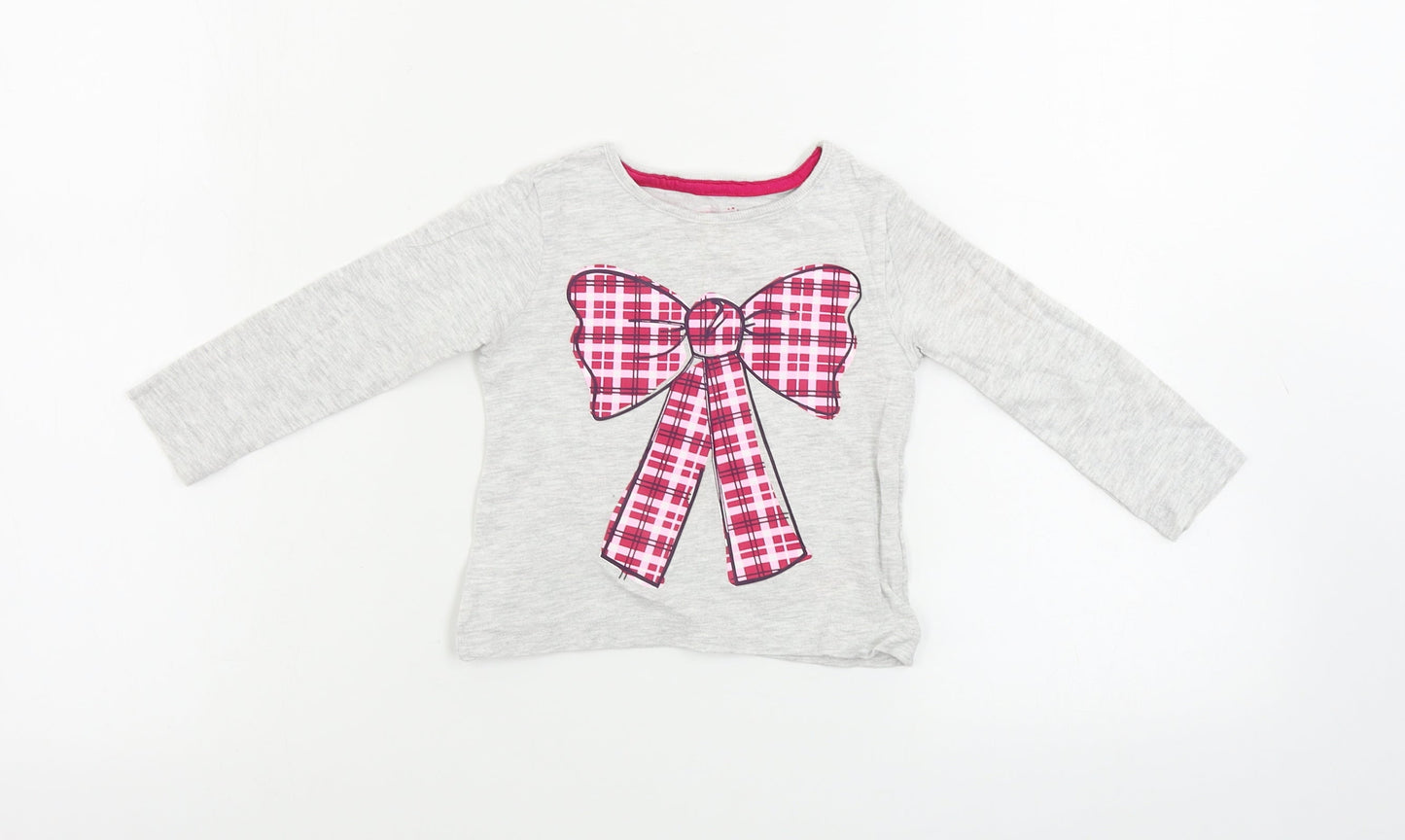 Young Dimension  Girls Grey   Basic T-Shirt Size 9-12 Months