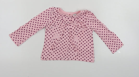 Mini Club   Pink Polka Dot  Basic T-Shirt Size 12-18 Months