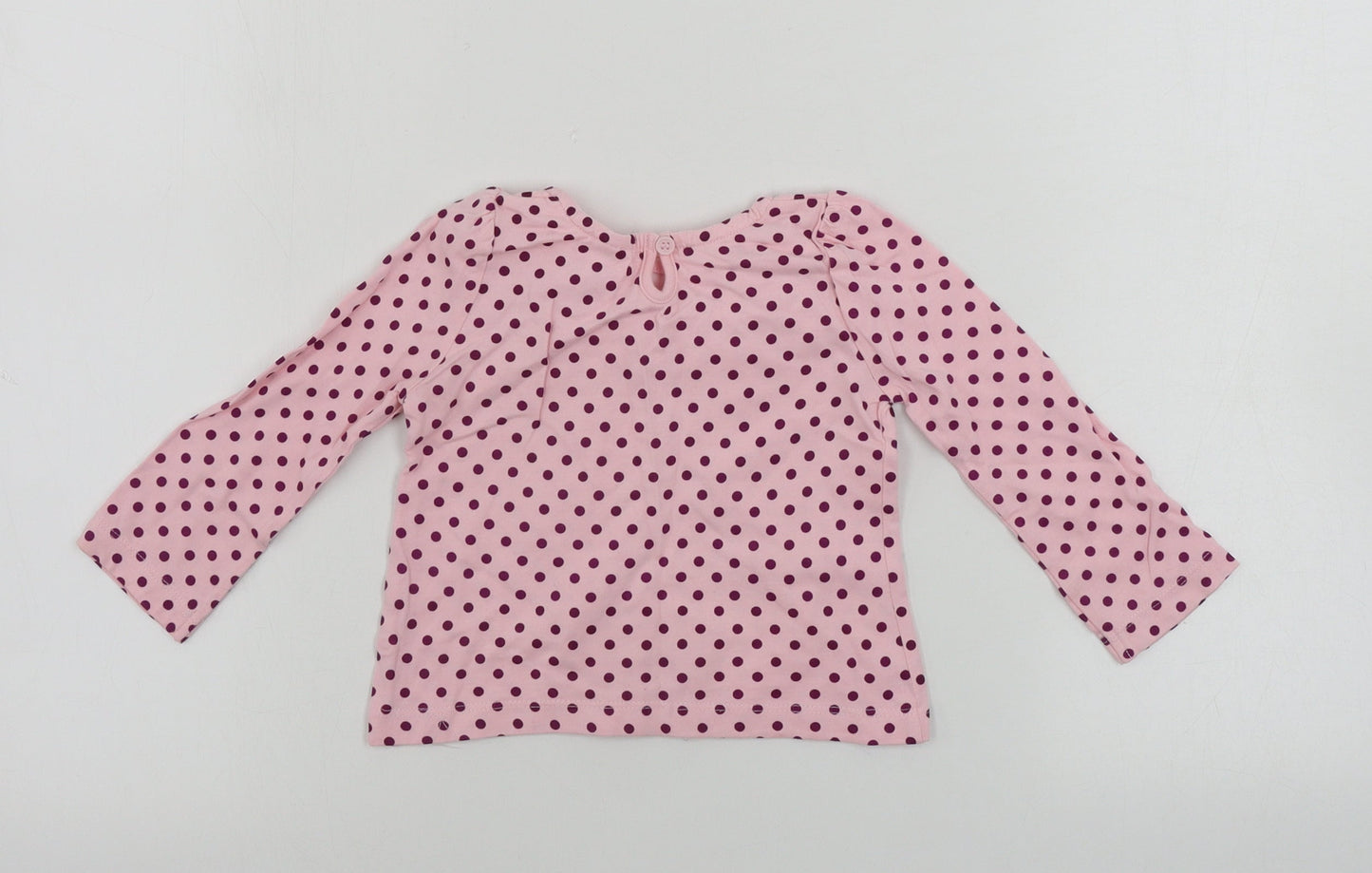 Mini Club   Pink Polka Dot  Basic T-Shirt Size 12-18 Months