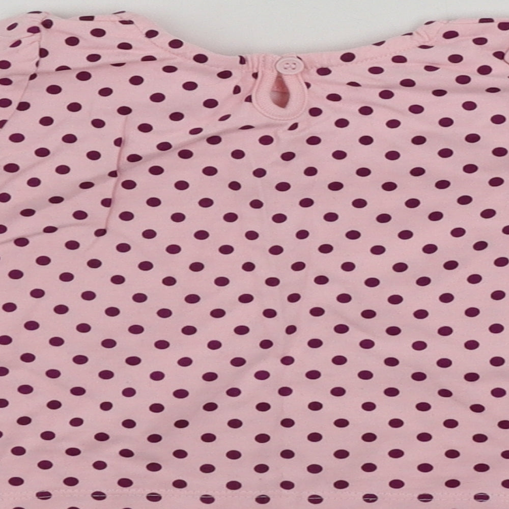 Mini Club   Pink Polka Dot  Basic T-Shirt Size 12-18 Months