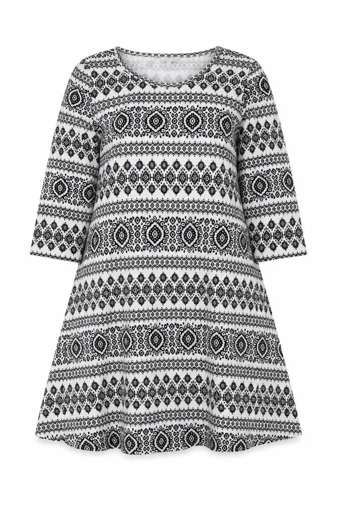 Peacocks  Womens Grey Geometric  A-Line  Size 14