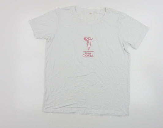 Preworn  Womens White   Basic T-Shirt Size M