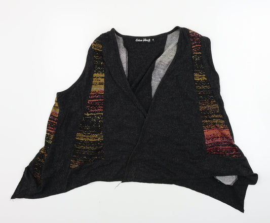 eden rock  Womens Grey Striped  Cardigan Jumper Size M