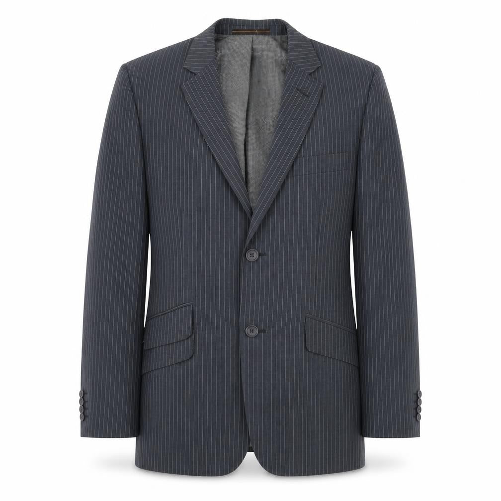 san luca Mens Grey Striped  Jacket Blazer Size 40