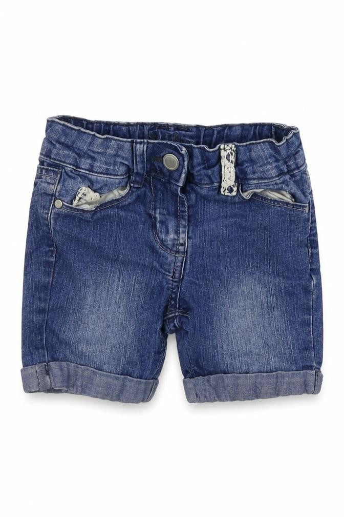 Matalan  Girls Blue   Cut-Off Shorts Size 3 Years