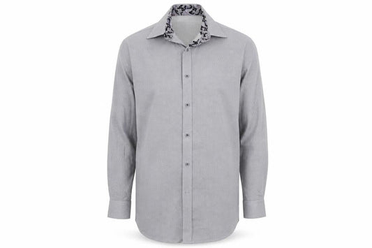 Greenwoods     Mens Grey Geometric   Button-Up Size 16
