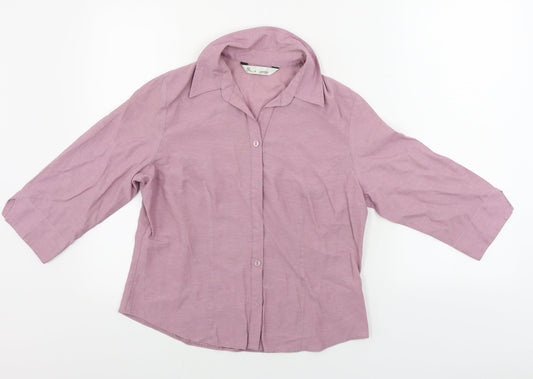 BHS  Womens Purple   Basic Button-Up Size 12