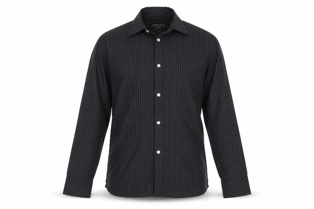 Cedarwood State Mens Black Striped Button-Up Size S