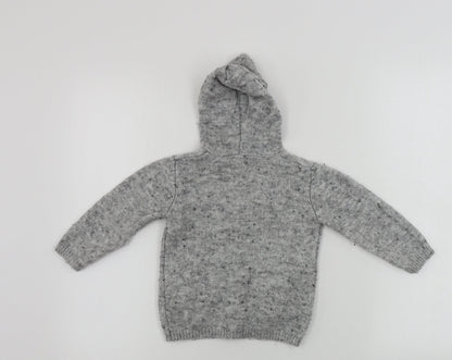 RR Boys Grey   Cardigan Hoodie Size 2 Years