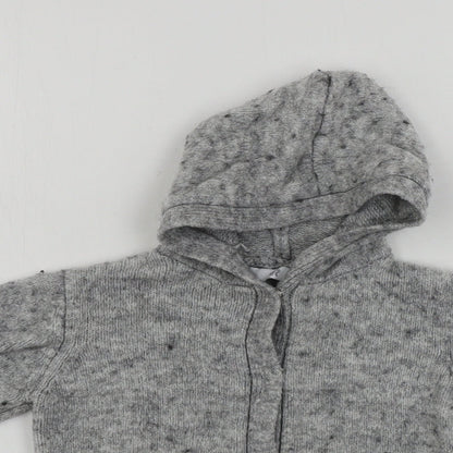 RR Boys Grey   Cardigan Hoodie Size 2 Years