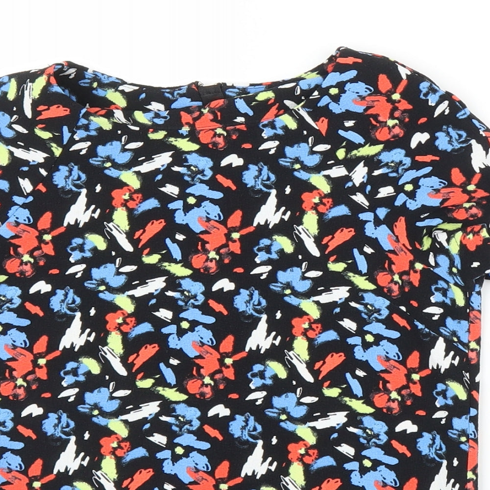M&S Girls Black Floral  Jumpsuit Outfit/Set Size 9 Years