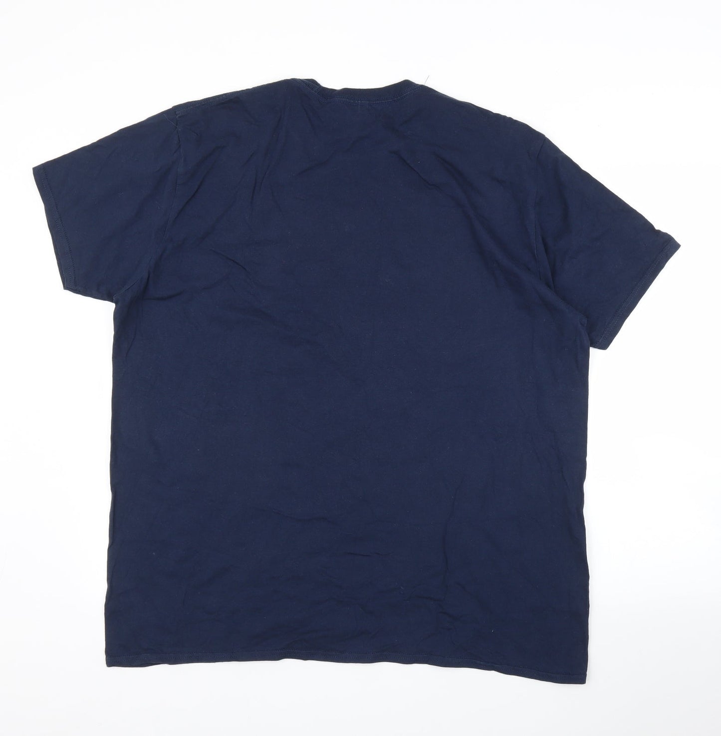 Gildan Mens Blue    T-Shirt Size 2XL