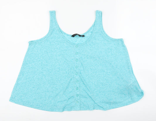 New Look Womens Blue   Cropped Tank Size 8