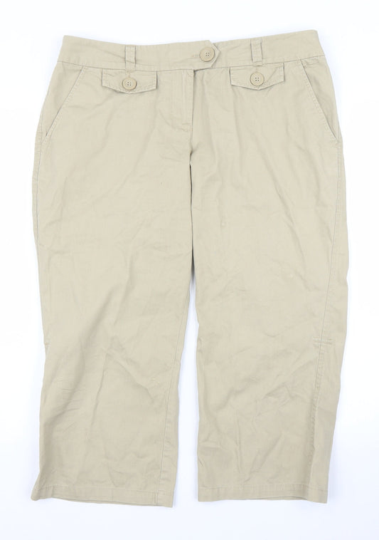 BHS Womens Beige   Bloomer Trousers Size 14