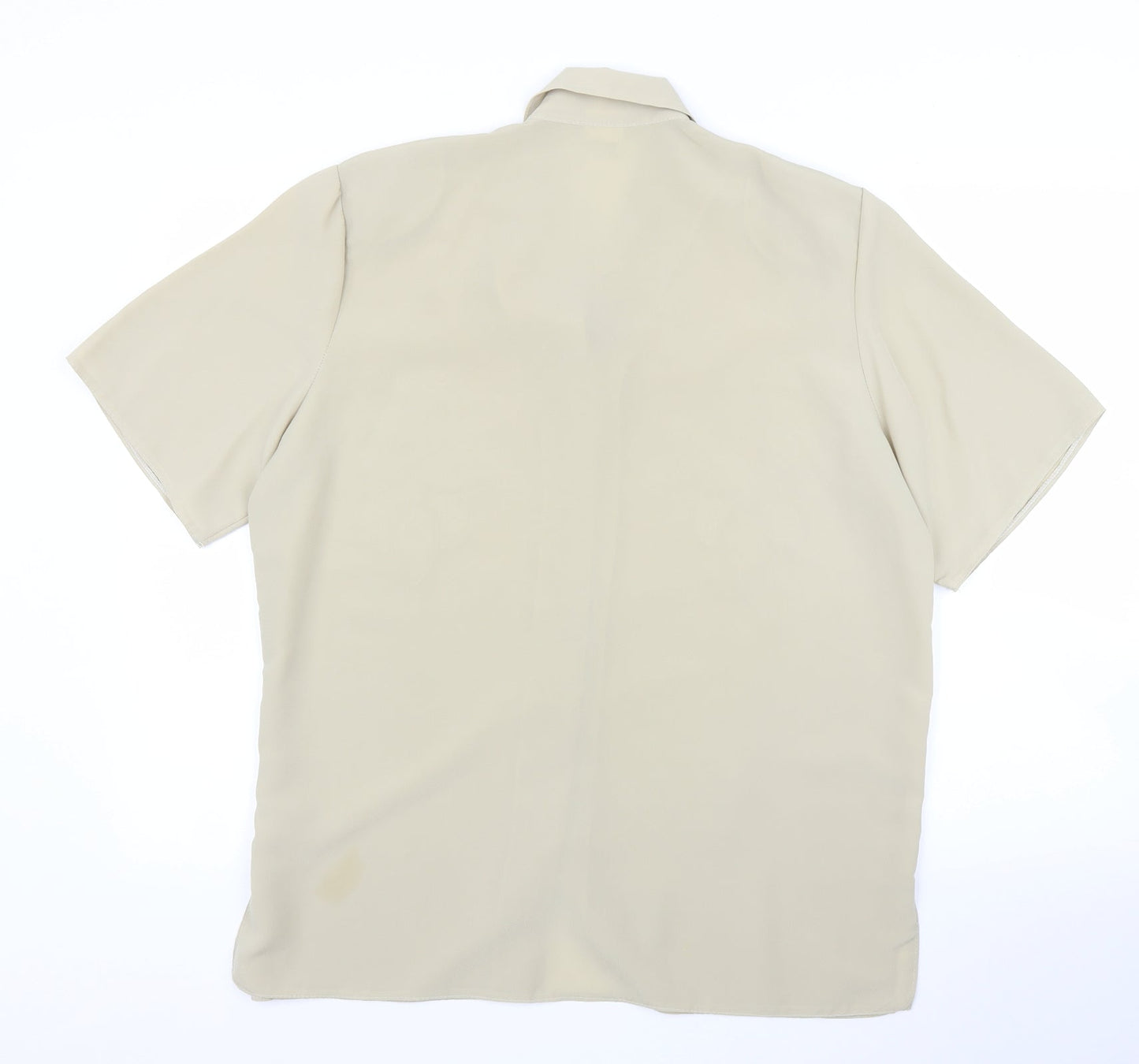 Preworn Womens Beige Floral  Basic Blouse Size 16
