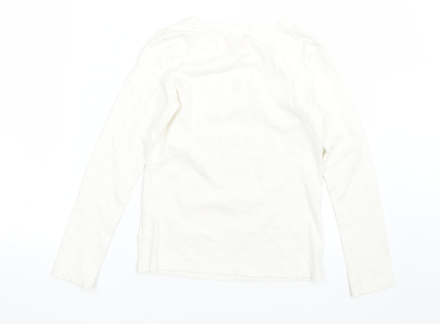 NEXT Girls White   Basic T-Shirt Size 10 Years