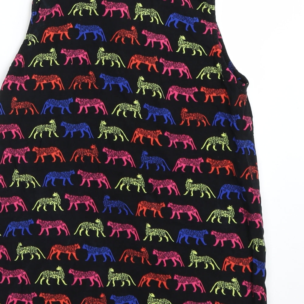 Bluezoo Girls Black Animal Print  Basic Button-Up Size 11 Years  - Cheetahs