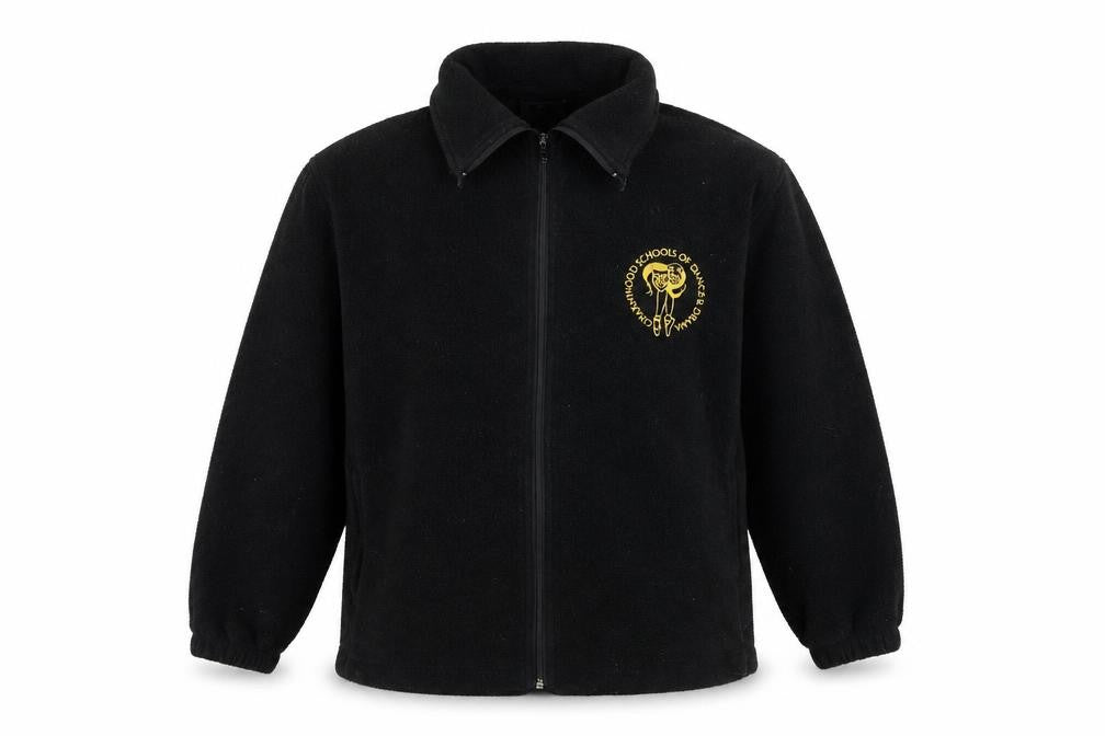 Cracker robi Girls Black  Fleece Full Zip Sweatshirt Size 9-10 Years