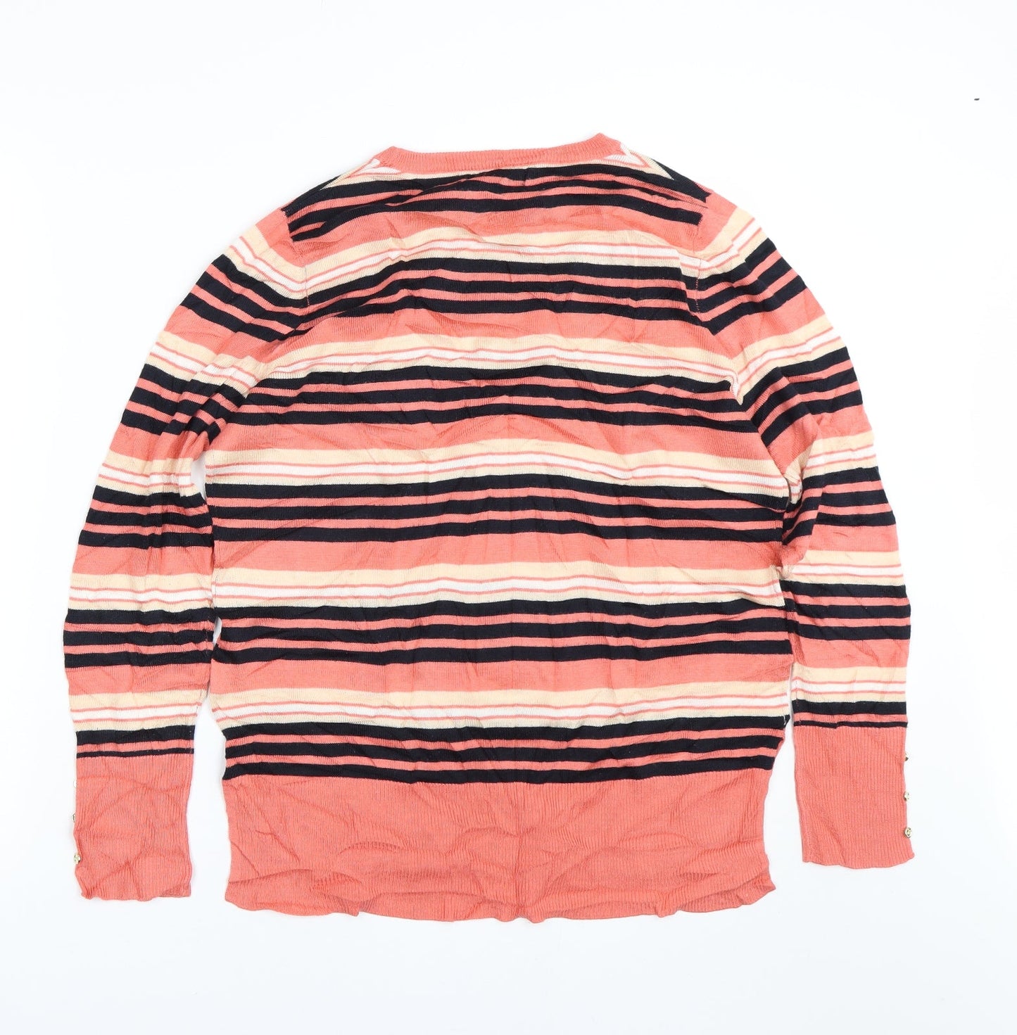 Primark Womens Pink Striped  Pullover Jumper Size 14