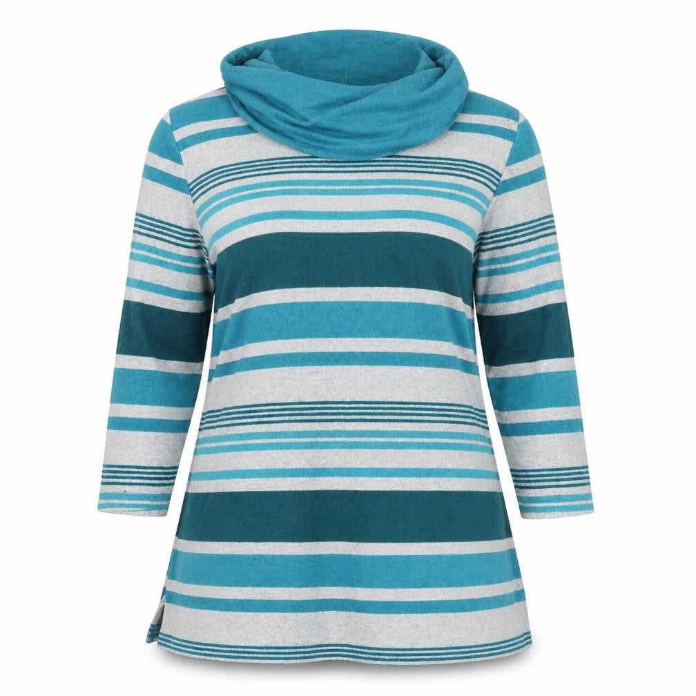 TIGI Womens Grey Striped  Pullover Jumper Size 14