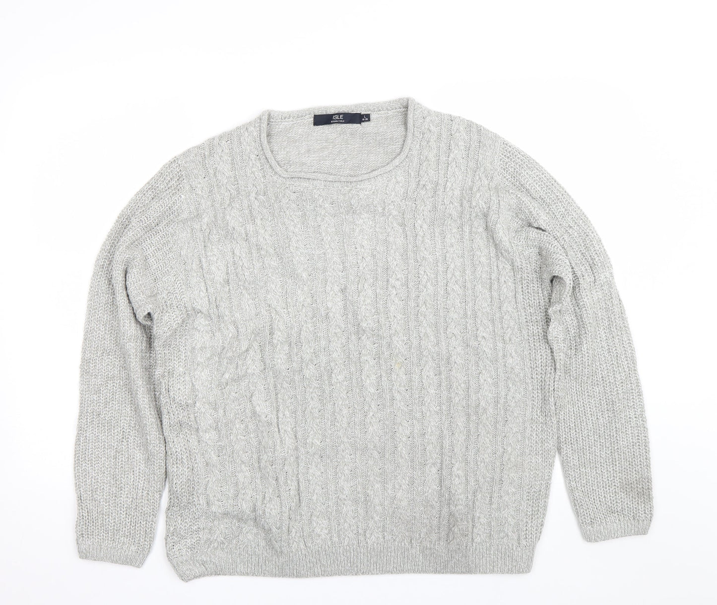 Isle Womens Grey   Pullover Jumper Size 18