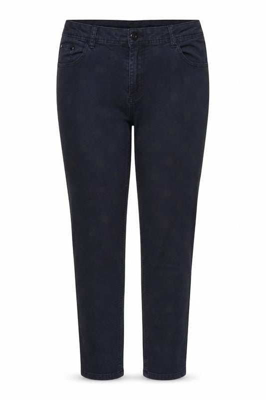 South Womens Black Polka Dot Denim Skinny Jeans Size 16 L25.5 in