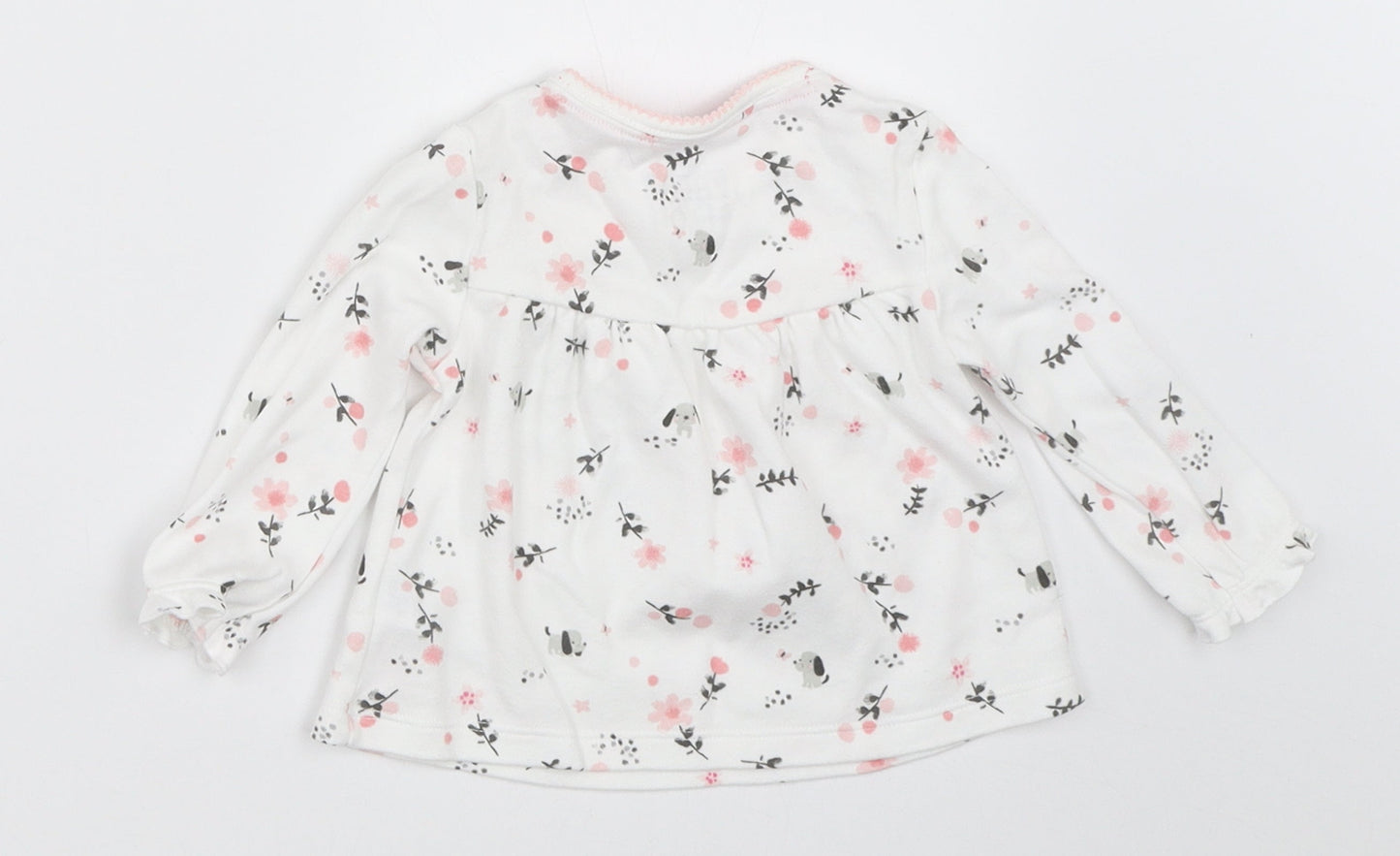 F&F Girls White   Basic T-Shirt Size 3-6 Months