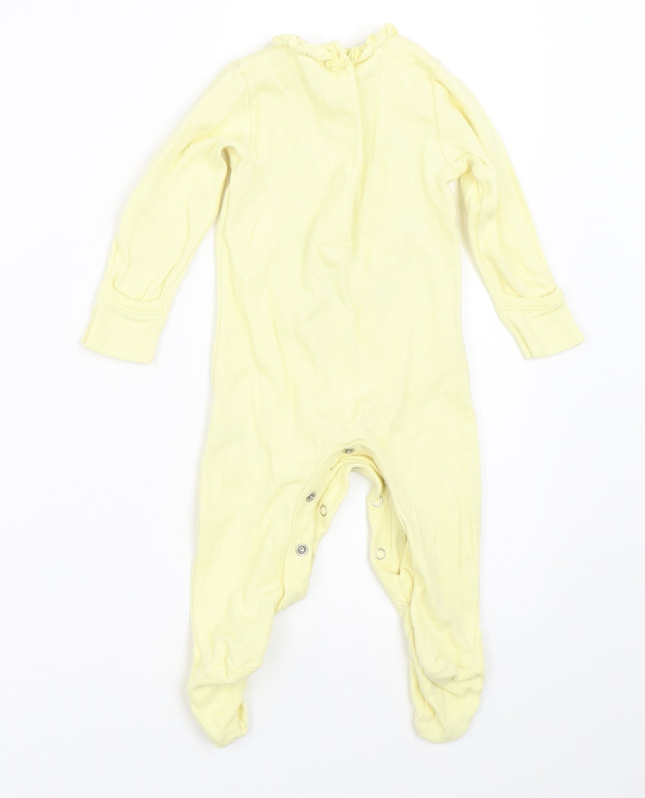 M&Co Girls Yellow   Babygrow One-Piece Size 3-6 Months