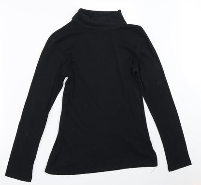 Front view of Evie women’s black basic t-shirt, size UK 12