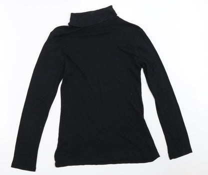 Back view of Evie women’s black basic t-shirt, size UK 12