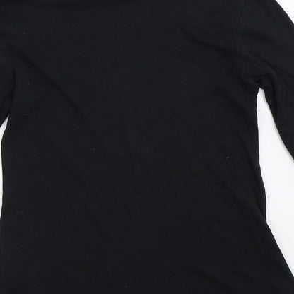 Brand and care label for Evie women’s black basic t-shirt, size UK 12