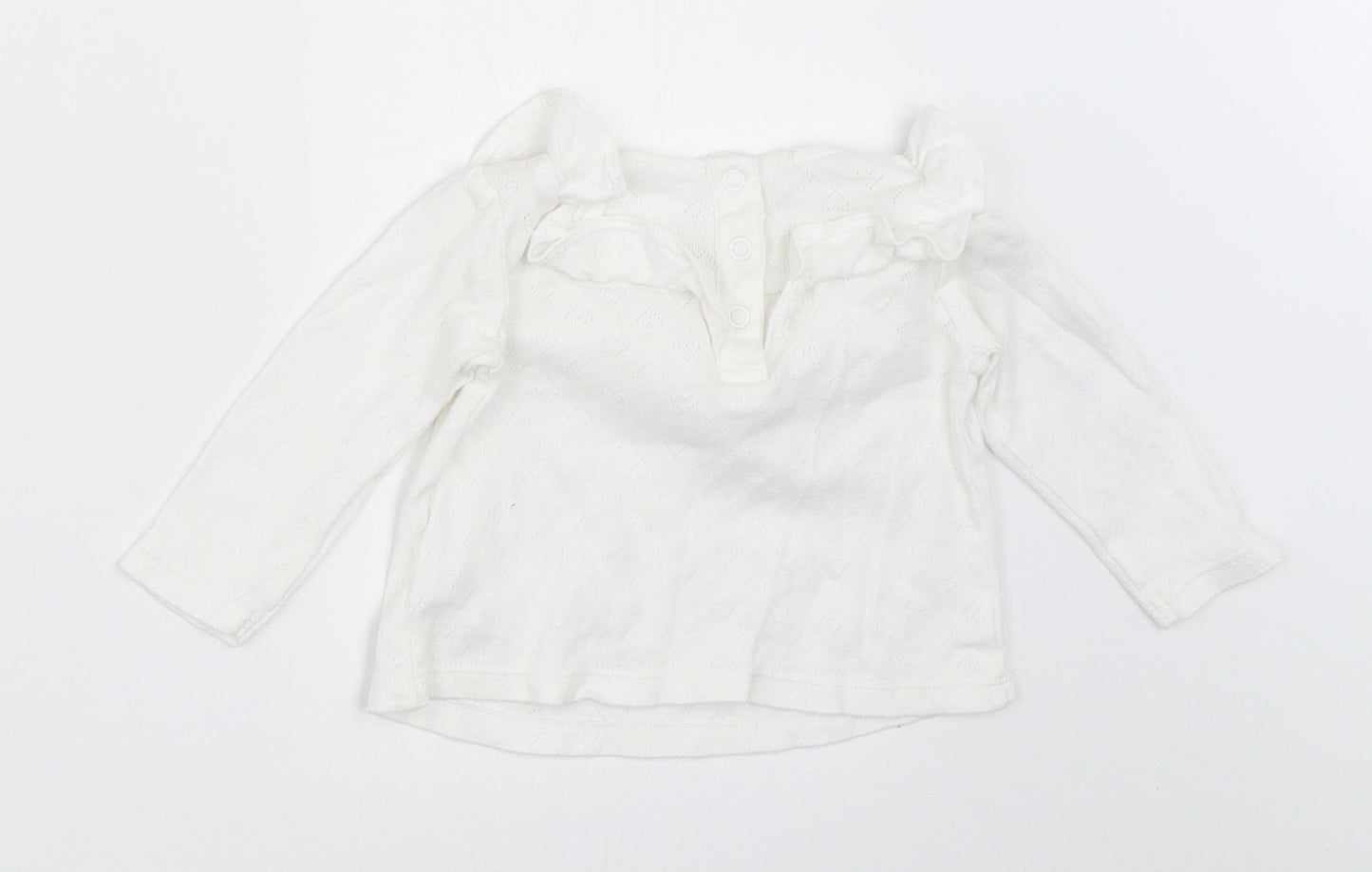 TU Girls White   Basic T-Shirt Size 3-6 Months