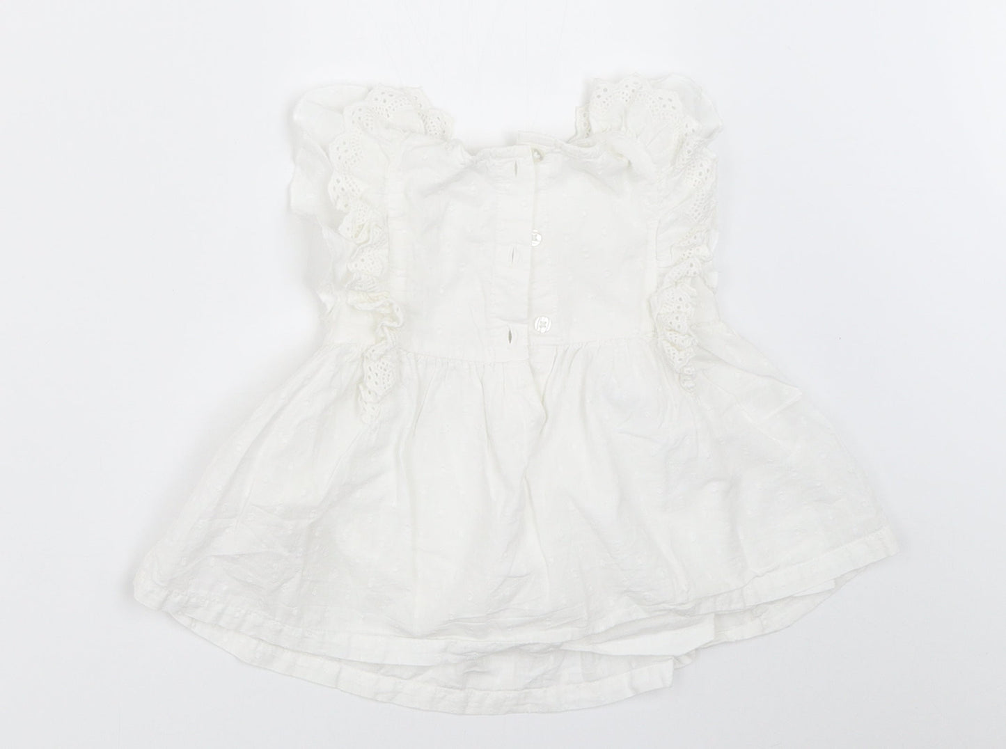 TU Girls White   Basic Blouse Size 18-24 Months