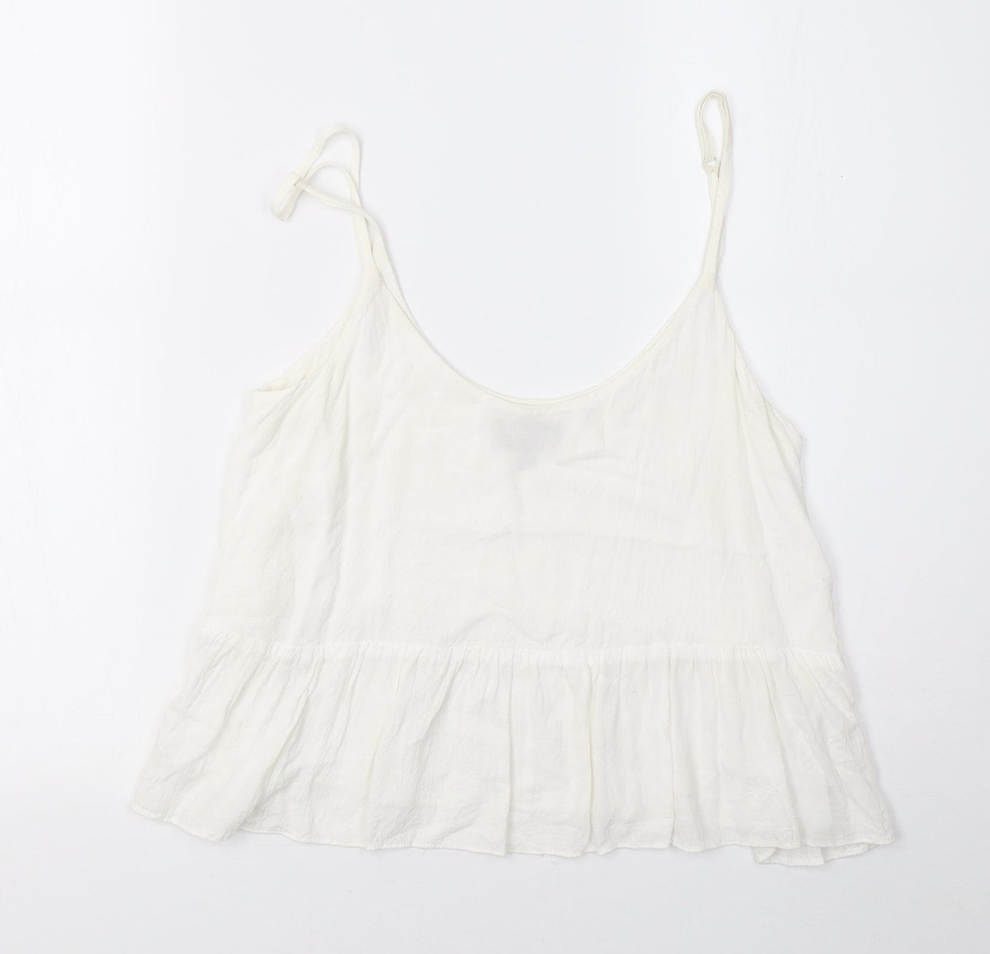 Topshop Womens White   Cropped T-Shirt Size 6