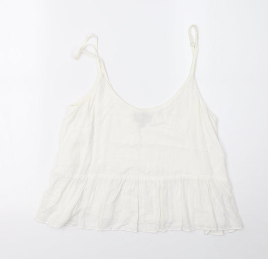 Topshop Womens White   Cropped T-Shirt Size 6