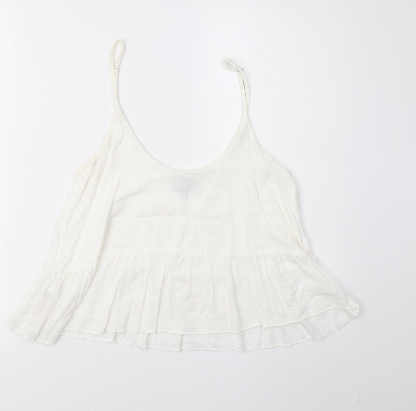 Topshop Womens White   Cropped T-Shirt Size 6