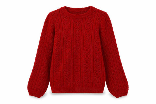 Matalan Womens Red  Knit Pullover Sweatshirt Size M