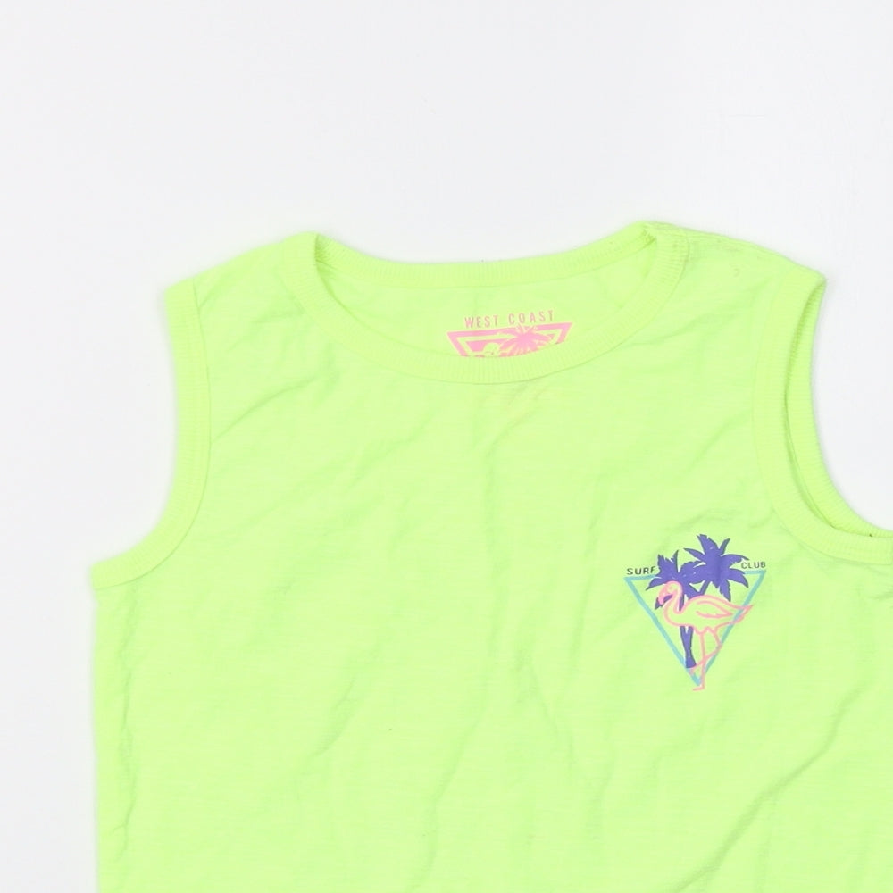 Matalan Girls Green   Basic T-Shirt Size 7 Years