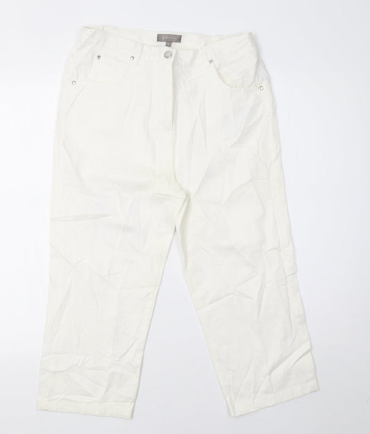 first avenue classics Womens White   Cropped Trousers Size 12 L21 in