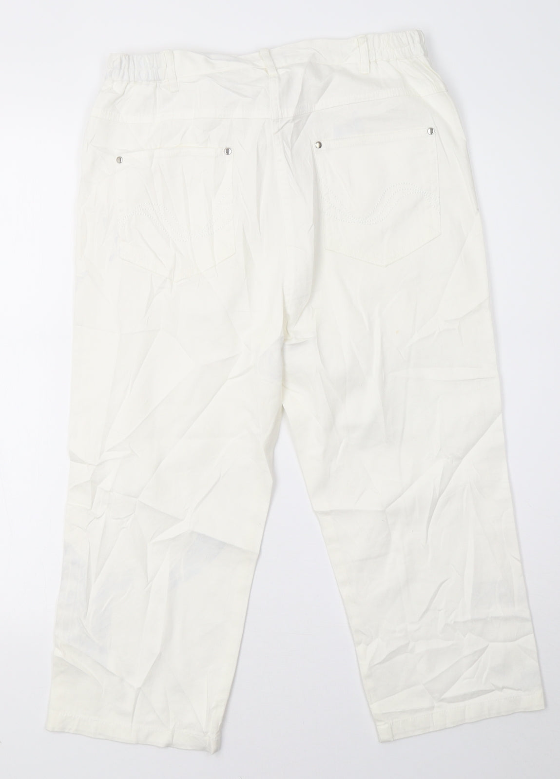 first avenue classics Womens White   Cropped Trousers Size 12 L21 in