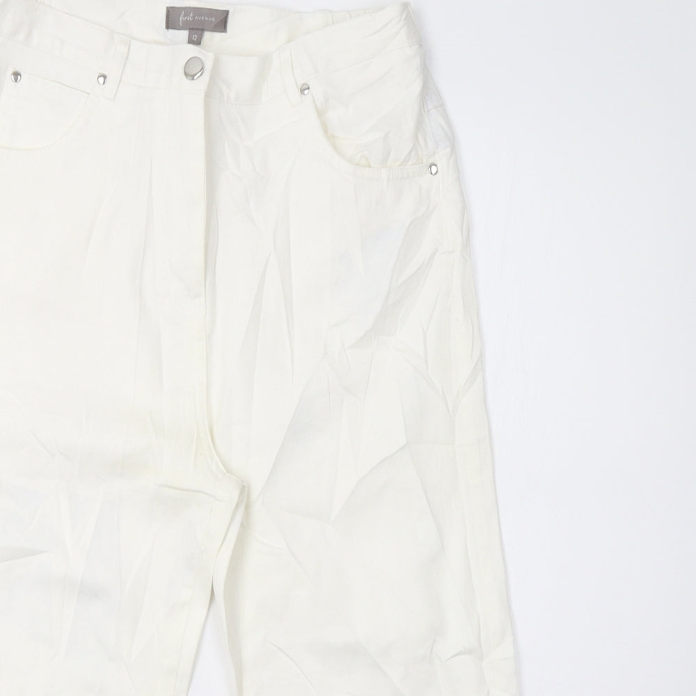 first avenue classics Womens White   Cropped Trousers Size 12 L21 in