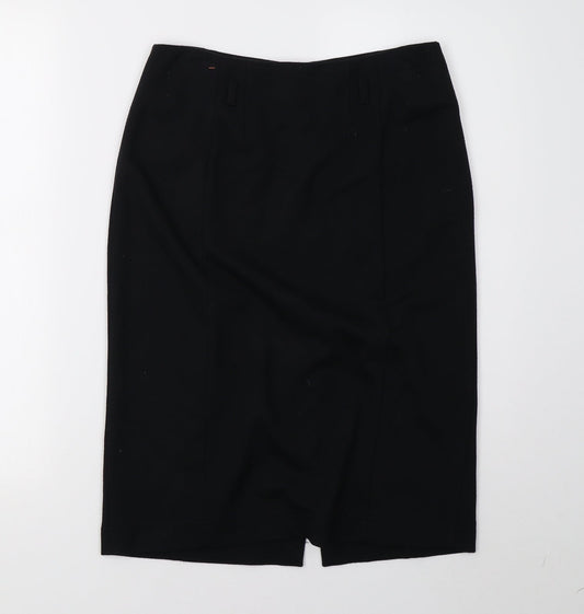 Oui Womens Black   A-Line Skirt Size 10