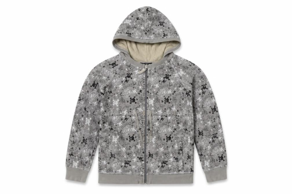George Boys Grey Polka Dot  Full Zip Hoodie Size 10-11 Years