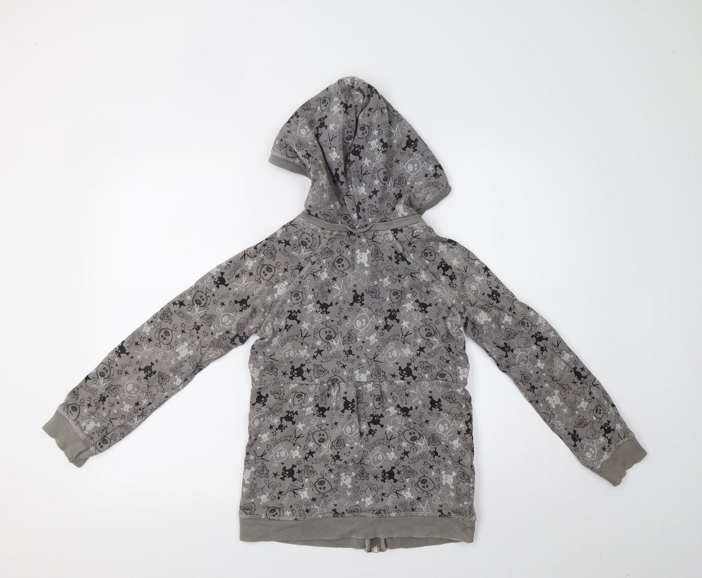 George Boys Grey Polka Dot  Full Zip Hoodie Size 10-11 Years