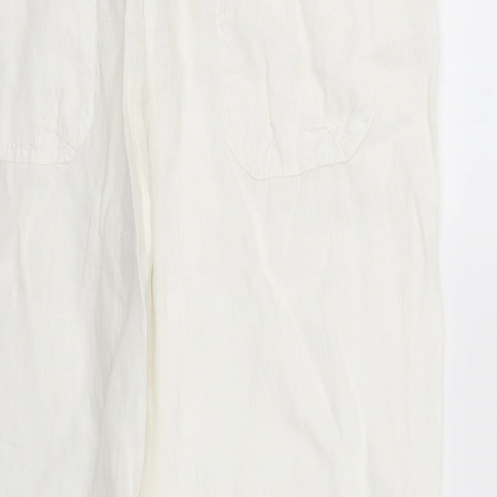 Denim & Co. Womens White   Trousers  Size 16 L26 in