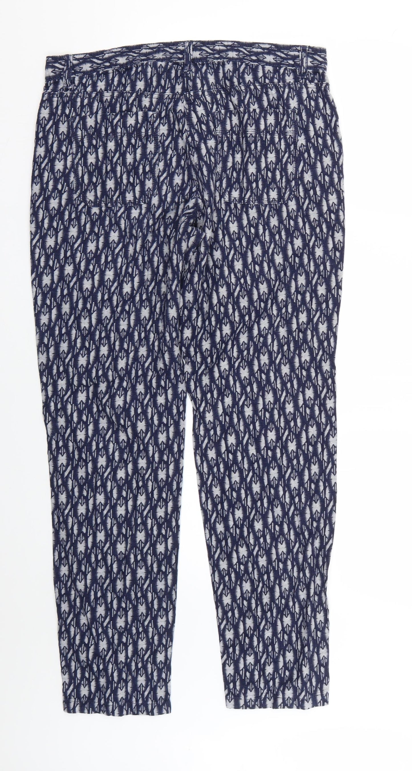 NEXT Womens Multicoloured Geometric  Trousers  Size 12 L28 in