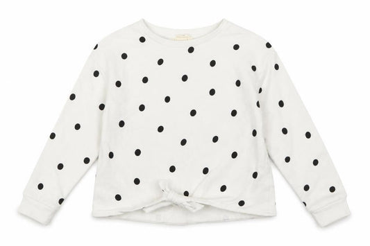 H&M Girls White Polka Dot  Pullover Jumper Size 6-7 Years